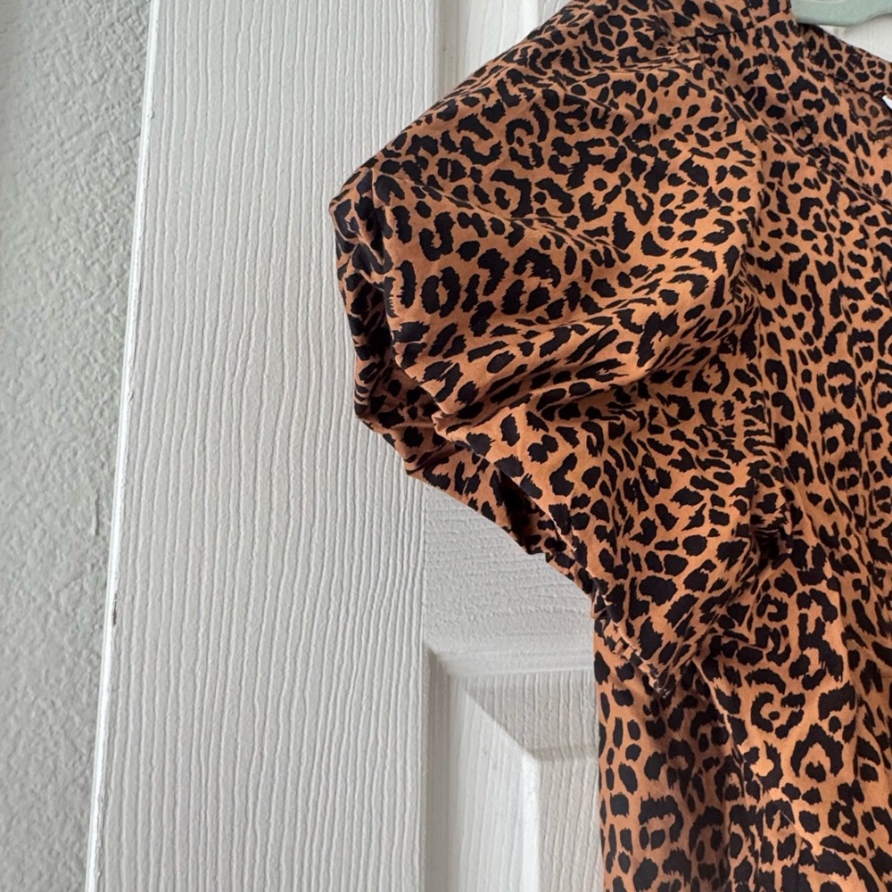 J. Crew Women's Animal Print Button-Up Top - Picture 3 of 7